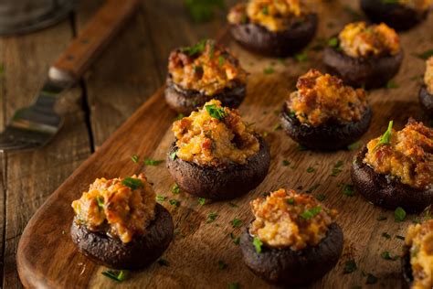 Italian Sausage Stuffed Mushrooms With Mozzarella And Parmesan Cheese Foodom