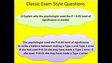 Type 1 And Type 2 Errors Part 2 A Level Psychology Youtube