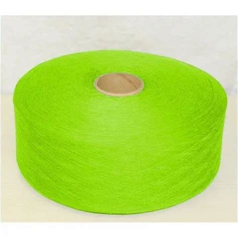 Twisted Plain Neon Green Dyed Cotton Yarn, for Weaving, Count: 30 at ...