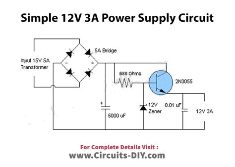 12vdc Power Supply Circuit Diagram