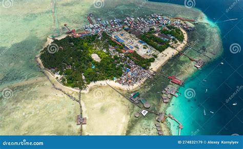 seascape  tropical island semporna sabah malaysia stock image