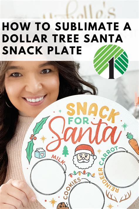 How To Sublimate A Dollar Tree Santa Snack Plate Michelles Party Plan It