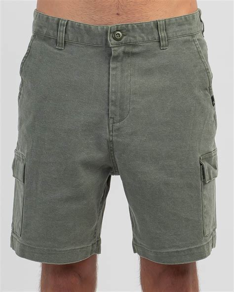 Shop Quiksilver Crowded Cargo Shorts In Thyme Fast Shipping And Easy