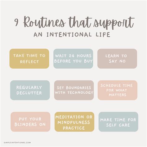 Routines That Support An Intentional Life Simple Intentional