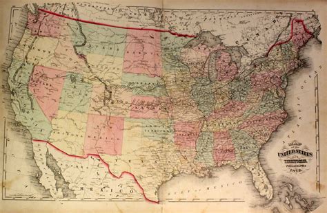 United States Map 1872