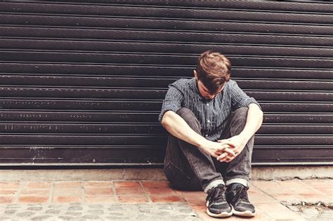 Premium Photo Man Sitting Sad Alone