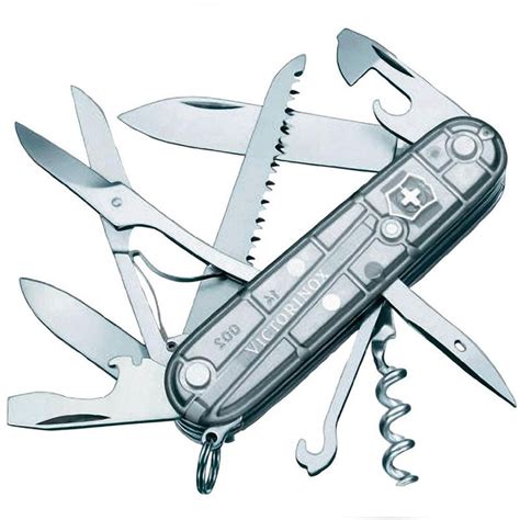 Canivete Victorinox Huntsman 15 funções prata translucido 9 1 cm 1 3713 T7