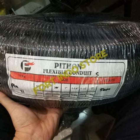 Promo Pithon Flexible Metal Conduit Coated 3 4 Inch Roll 50 Mtr Diskon