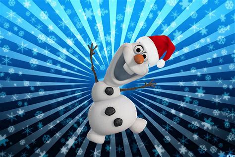 Christmas Olaf Frozen Happy Merry Christmas Santa Snowman Olaf