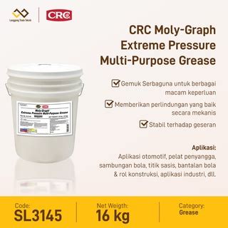 Jual CRC MOLY GRAPH EXTREME PRESSURE MULTI PURPOSE GREASE 16 KG