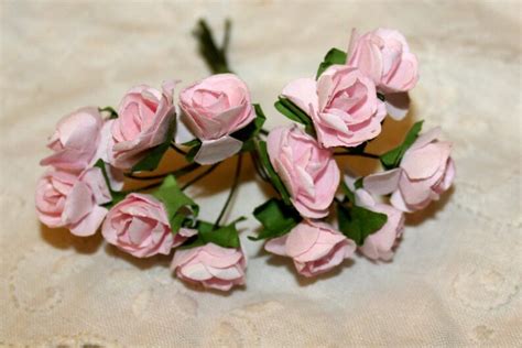 Light Pink Paper Flowers 12 Count Bundle - Etsy