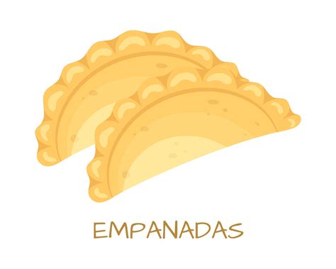 Empanadas Fried Pie Latin American And Spanish Fast Food Vector