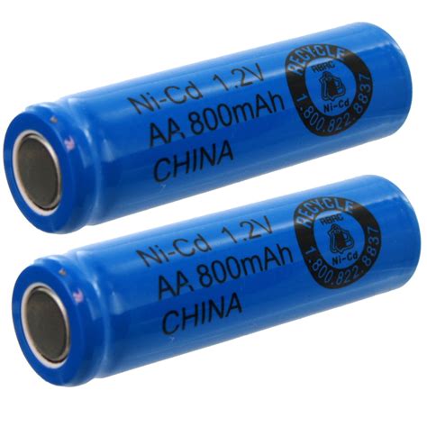 Pc Aa V Mah Nicd Rechargeable Flat Top Assembly Cell Batteries