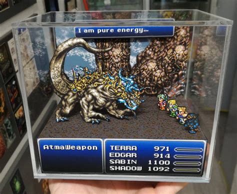 Final Fantasy Vi Atma Weapon Cube Diorama Etsy