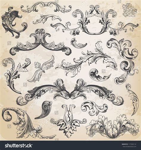 Vector Set Calligraphic Design Elements And Page Decoration Vintage