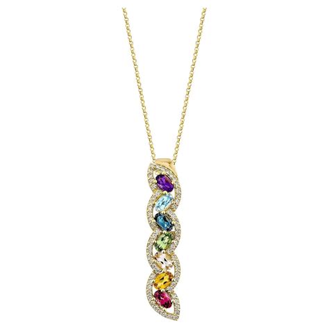 Sunita Nahata 1 69 Carat Rainbow Gemstones Pendant In 18KYG With