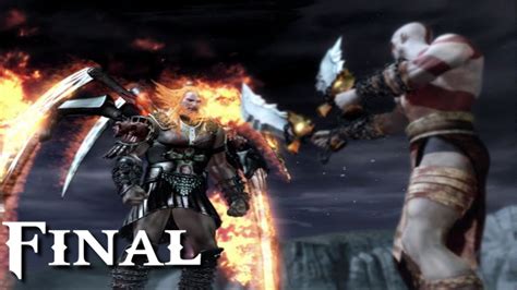 God Of War Parte Final Kratos Vs Ares Modo Espartano Youtube