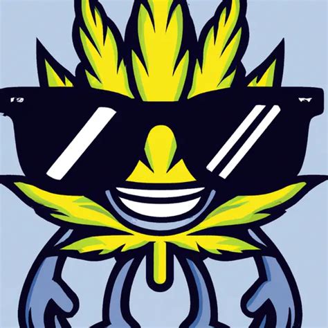 Cool Cannabis Monster With Sunglasses Openart