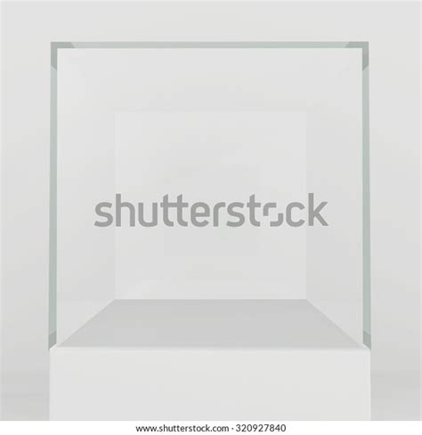 3d Empty Glass Showcase Exhibit Gray Stock Illustration 320927840 Shutterstock