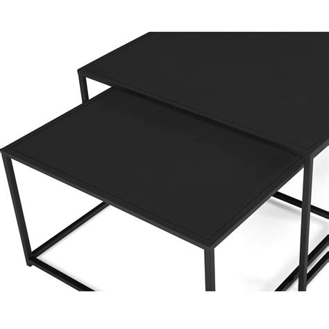 Tables Gigognes Carr Es M Tal Noir Style Industriel X Davis Id Market