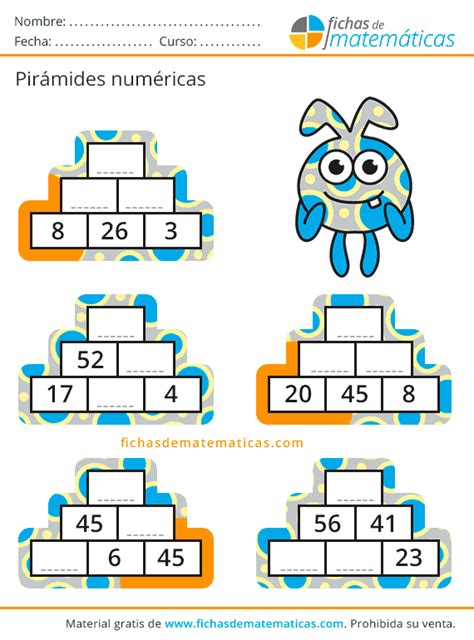 Pirámides Numéricas Matemáticas o de Cálculo Pasatiempos en PDF