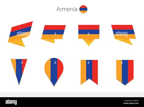 Armenia National Flag Collection Eight Versions Of Armenia Vector