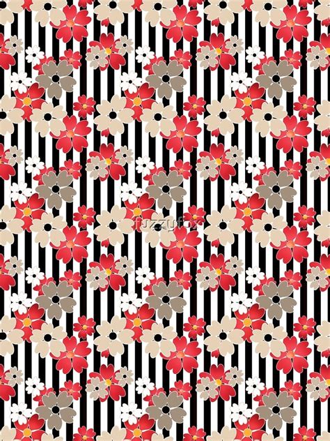 "Цветочный принт на полосатом фоне" A-Line Dress by fuzzyfox | Redbubble