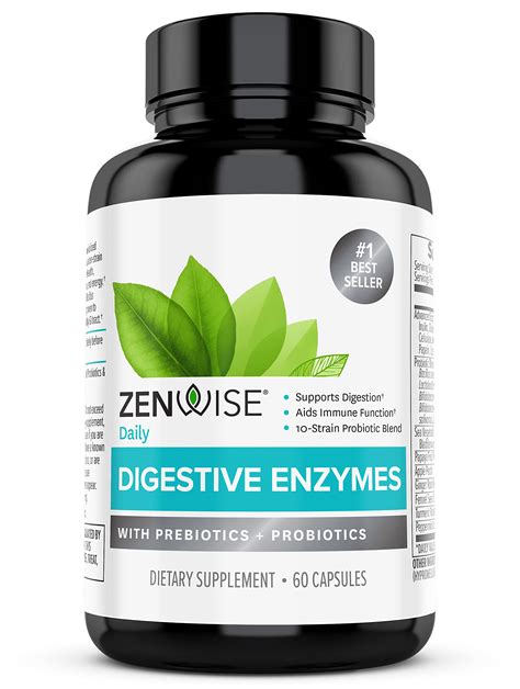 Zenwise Digestive Enzymes Probiotics And Prebiotics Digestion And