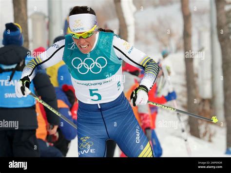 Charlotte Kalla Of Sweden Competes During The Women S 7 5km 7 5km