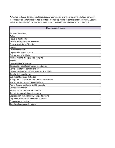 Solution Contabilidad De Costos Pr Ctica Studypool