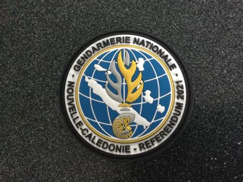 ÉCUSSON GENDARMERIE RÉFÉRENDUM nouvelle caledonie plastifiée 2021 EUR