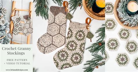 How To Make A Granny Crochet Stocking With Free Pattern Briana K Designs