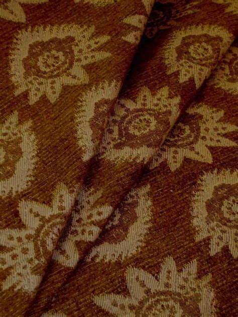 Chenille Upholstery Fabric Blossom Color Chocolate Chenille Accented