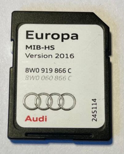 Genuine Audi Sat Nav Mib Hs Navigation Sd Card Map Europe Uk