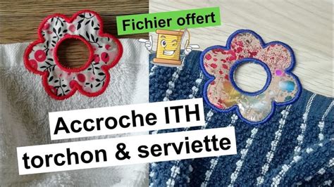 Porte Serviette Et Accroche Torchon Broderie Machine Ith Fichier