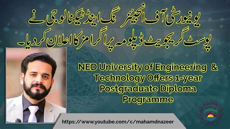 Ned University Of Engineering And Technology Offers Postgraduate