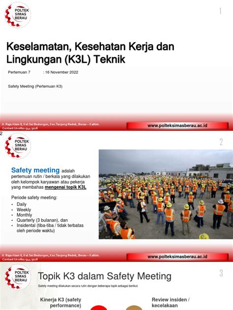 Safety Meeting Topics Pdf