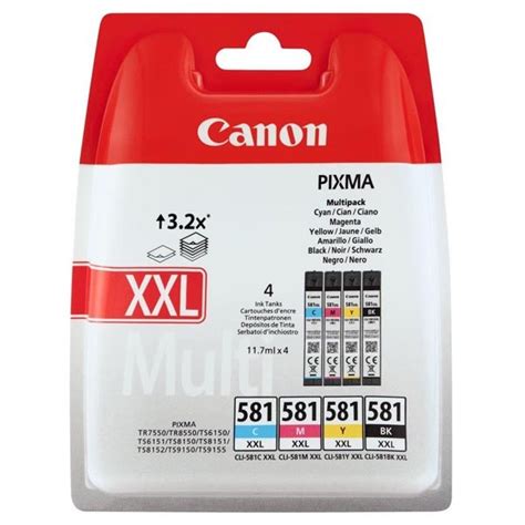 Tusz Canon Oryginalny Cli 581 Cmyk Xxl Tr7550 8550 Ts6150 Cmyk