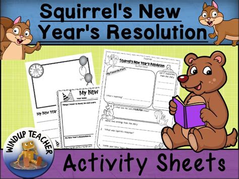 Squirrel's New Year's Resolution Activity Sheets | Print & Go! | Teaching Resources