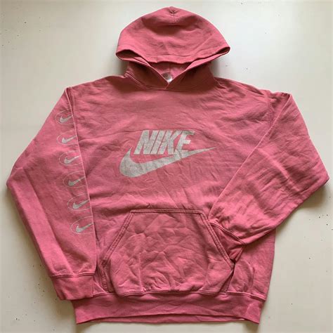 Nike Vintage Y2k Nike Graphic Hoodie Pink Medium Rare Grailed