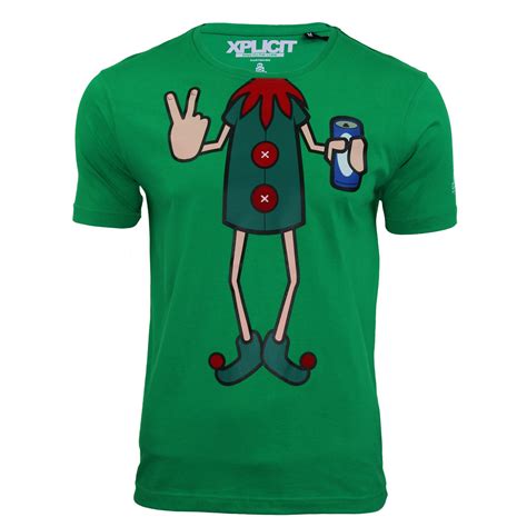 Mens Xmas Christmas Graphic T Shirts Xplicit Funny Rude Fat Santa Cheeky Elf Ebay