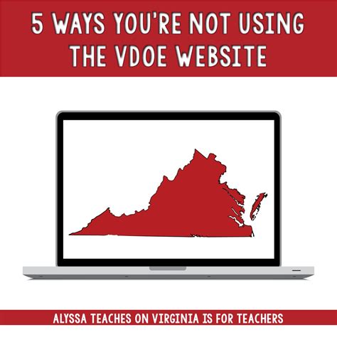 ways youre    vdoe website virginia   teachers