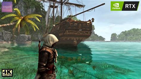 Assassins Creed Iv Black Flag Relaxing Ambient Walking 4k Ultra Max Graphics Ray Tracing