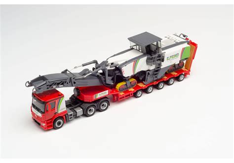 Herpa Mercedes Benz Actros Tieflade Sattelzug Mit Wirtgen Asphaltfr Se