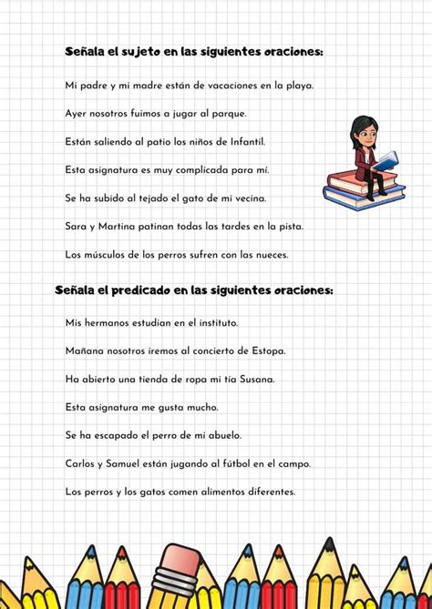 Actividad Online De Sujeto Y Predicado Para Cuarto De Primaria Quinto