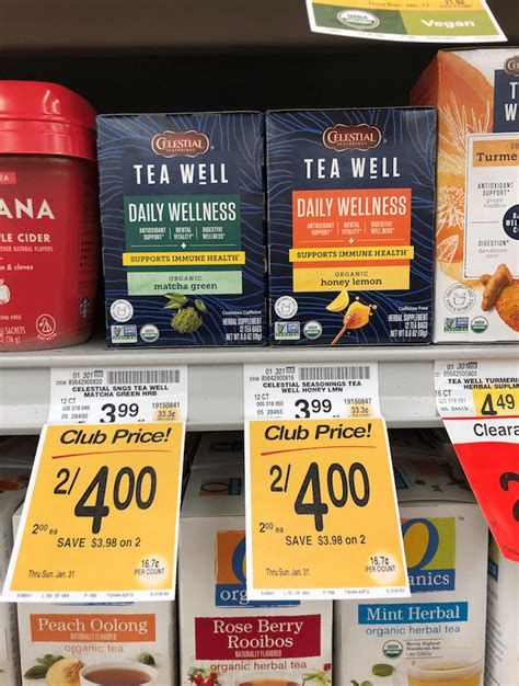 Celestial Seasonings Tea Well Organic Wellness Teas Just $1.00 at Safeway - Super Safeway