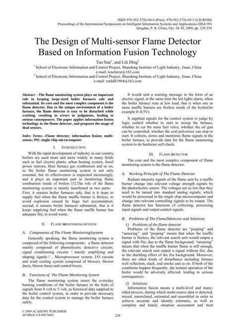 PDF 59223588 Flame Detector Working Principle Of The Flame Detector