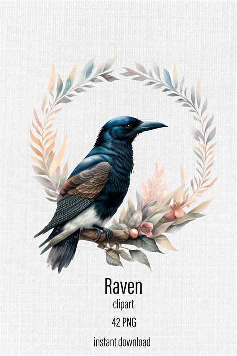 Raven art, Crow art, Raven artwork, Crow painting 42 PNG