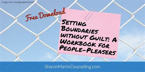 Setting Boundaries Workbook Sharon Martin Counseling And Personal Growth Setting Boundaries