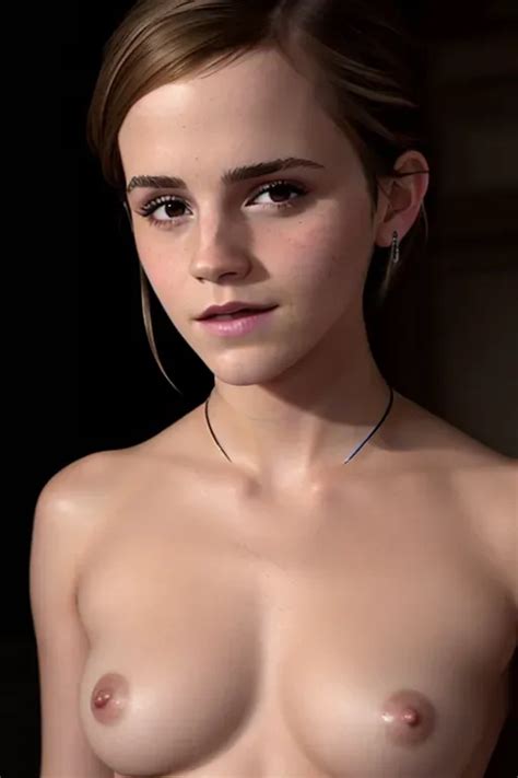 Dopamine Girl A Digital Painting Of Emma Watson Completely Naked